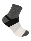 Supersox Men's Striped Compact Combed Cotton Ankle Length Office Wear Socks Pack of 3