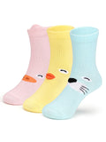 Supersox Cute Animal Design Ankle Length Combed Cotton Socks for baby Pack of 3