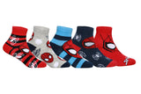 Supersox Disney Spiderman Ankle Length Socks for Kids Pack of 5