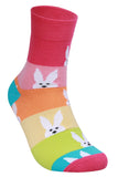 Supersox Women's Crew Length Happy Easter Bunny and Eggs socks Pack of 3