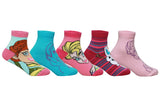 Supersox Disney Frozen Ankle Length Socks for Kids Pack of 5 (Anna, Elsa, Olaf)