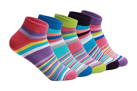 Supersox Socks for Women. Cotton Ankle Ladies Socks with Cute Colorful Design Pack of 5