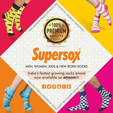 Supersox Women's Regular Length Plain Socks - Pack of 3 (Black)