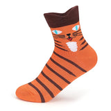Supersox Women Cute Cats & Fruit Design Ankle Length Compact Combed Cotton Socks Packs of 4 (Cute Cats Design)