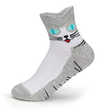 Supersox Women Cute Cats & Fruit Design Ankle Length Compact Combed Cotton Socks Packs of 4 (Fruit Design)
