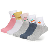 Supersox Women Funky Ankle Length Compact Combed Cotton Socks Combo Packs of 5 (Funky Design Pattern 4)