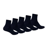 Kid's PO5 Combed Cotton School Socks - Navy