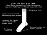 Men's PO3 Combed Cotton Classic Ribbed Socks- Premium Italian quality