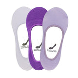 Women's PO3 Anti Slip No Show Plain Socks - Lavender
