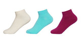 Women's PO3 Combed Cotton Sneaker Length Plain Socks