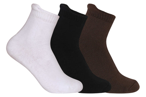 Supersox Women's Ankle Length Terry Socks Assorted - Pack of 3